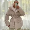 Kvinnor Down Parkas Malina Winter Thick Stand Collar Parkas Kvinnor Fashion Tie Midjrockar Kvinnor Elegant solida korta vadderade jackor Kvinnliga damer J231113