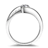 Klusterringar äkta solida 18K vitguldsmycken 0,5ct Moissanite Diamond Ring Engagement D Color VVS1 Brilliant Forever Gift