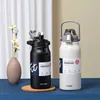 Tazze Bottiglia d'acqua termica da 1300 ml di grande capacità con cannuccia Thermos in acciaio inossidabile freddo e tazza sportiva 231113