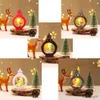 Candele Decorazioni natalizie Lampade a vento candele dipinte Luci notturne a LED