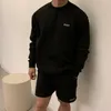 Herrtröjor manlig vår bomulls hoodie lös casual huvjacka jacka män fitness mode man jogger träning sportkläder toppar