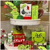 Other Event Party Supplies Christmas Tiered Tray Decor Mini Tree Gingerbread Wooden Dining Table Ornaments Farmhouse Home Drop Del Ottq0