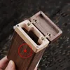 Latest Natural Walnut Wood Smoking Preroll Cigarette Storage Box Portable Magnet Flip Cover Innovative Dry Herb Tobacco Housing Holder Wooden Stash Case DHL