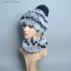 Sombreros Bufandas Conjuntos Nuevas Mujeres Invierno Real Rex Piel de Conejo Conjuntos de Gorro y Bufanda Piel de Conejo Natural C Bufandas 2 Piezas La Warm Rex Rabbit Fur Hat fflerL231113