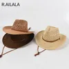 Top Caps Panama şapkası Yaz Güneş Şapkaları Kadınlar İçin Adam İçi Boş Çıkış Erkekler İçin Plaj Hip Şapkası UV Koruma Kapağı Chapeau Femme Kadın Kovboy Şapkası 230413