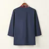 Herrenjacken # 4241 Schwarz Blau Khaki Kimono Jacke Männer V-Ausschnitt Vintage Mantel Männlich Langarm Strickjacke Baumwolle Leinen 5XL Frühling Herbst