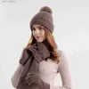 Cappelli Sciarpe Set Autunno Inverno Solido Cappello Sciarpa G Tre pezzi Orecchio Gs Sciarpa Set Uomo Sciarpa Gs Set Donna Sciarpa Cappello Gs per ragazzeL231113