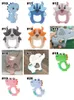 Accessoires de dentition en silicone pour bébé Accessoires de dentition pour nouveau-né Bébés en bas âge Sucettes animales Sucette personnalisée Éléphant Vache Voiture Dinosaure Formation molaire Sans BPA M4301