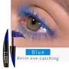 Mascara couleur imperméable à séchage rapide cils recourbés allongeant maquillage cils bleu vert rouge violet rose encre 231113