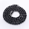 Pendanthalsband Partihandel 4mm 20in Iced Out Top Quality 316L rostfritt stål Black Cubic Zircon Gemstone Tennis Chain Halsband