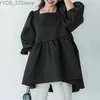 レディースブラウスシャツコミヤマスクエアカラーシャツブラウス日本のファッションブルーサスミュージャー2023新しいルーズシャツトップスプリングオフィシャルレディ服女性YQ231114