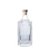 Bar Tools 500ml DiamondShaped Small Wine Bottle with Cork Stripes Whiskey Brandy Vodka Shochu Fruit Hip Flask Decanter 231113