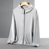 Utomhusjackor hoodies upf 50 uv solskyddskläder män hoodie vindbrytare andningsbar ultratin solskyddsjacka utomhus fiske rinnande jacka 230412