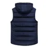 Heren Casual Vest met capuchon Klassiek ontwerp dikker Kaki Vest Hoge kwaliteit Heren Jas Mouwloos Vest merk kleding274h