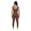 Kobiety Jumpsuits Rompers płynne projektanci jogi Nici kombinezon fitness na zewnątrz spodnie sportowe Backless Top Spodnie Kobiety Kobiety