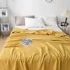 Blankets Waffle Plaid Cotton Blanket For Bed Gauze Thin Towel Quilted Spread Throw Towels Sofa Cover