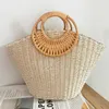 New beach bags Tengba Fashion Womens Bag Handheld Grass Woven Bag Fashion Leisure Woven Bag Beach Resort Basket Bag