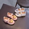 Flat Shoes Girls Leather For Toddlers Kids Kindergarten Children Dress Flats With Heart Cute Sweet Princess Single Soft 15-30