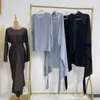 Ethnische Kleidung Mode Türkei Sets 2 Stück Langarm Tops Wraps Röcke Ramadan Eid Muslimische Frauen Islamische Femme Jilbab Afrikanische Outfits