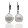 Dangle Lustre Perle Boucles D'oreilles Blanc Perle Naturelle Boucles D'oreilles En Argent Pour Femmes Baroque Irrégulière Goutte D'eau Pendentif Boucles D'oreilles Boucles D'oreilles Pour Femmes 230413