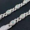 New Styles Cuban Link Chain Stainless Steel Moissanite Diamond Chain 925 Sterling Silver 15mm Necklace For Women Men