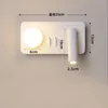 ウォールランプ6W LEDランプベッドルームエルヘッドボードナイトブックローテーションベッドサイドのスポットのためのライト