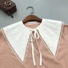 Papillon Camicia bianca/nera Colletti staccabili per camicetta da donna Top Colletto falso Maglione rimovibile Decorativo Falso femminile Fuax Cols