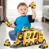 Diecast Model car TEMI Diecast Truck Toys car Engineering Vehicles Excavator Bulldozer Truck Model Sets Kids Educational Boys For Toys 230412