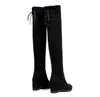 Stövlar Sexig Slim Fit Elastic Flock Over The Knee Boots Women Shoes 2019 Autumn Winter Ladies High Heel Long Thill High Botas AA230412