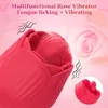 Vibratorer kraftfull rosvibrator för kvinnor klitoris stimulator med tunga slickande muntliga bröstvårtor vuxna sex leksaker varor 230413