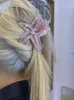 Fermagli per capelli brillanti di cristallo rosa stelle marine artiglio irregolare INS clip elegante per le donne gioielli estivi ragazza 2023 accessori regalo