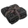 Blankets Half Wool Sheep Blanket Knitted Leopard Plush Bedding Article5343771 Drop Delivery Home Garden Textiles Oto3U