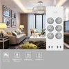 FreeshippinWiFi Smart Power Strip MET overspanningsbeveiliging met 6-weg AC-aansluiting 4 USB-poort Home Control Switch compatibel Alexa Google Assi Jvsr