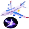 Aeronave modle crianças luzes led música avião brinquedos para crianças diy montado modelo de avião brinquedo elétrico meninos presente aniversário 231110