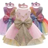 Meisjesjurken 2023 jurk voor baby doop jurk eerste verjaardagsfeestje prom zomer prinses babymeisjes kleding