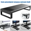 Freeshipping liga de alumínio monitor suporte computador base mesa carga sem fio com 4 usb 30 desktop hub portátil mesa suporte rnmvd