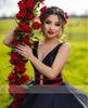 Schwarze Stickerei Vestidos de 15 Quinceanera Kleid Blumen Mexikanische süße 16 Kleider -Prom -Party -Kleider Anos Mitte gemacht