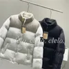 Mode hiver veste hommes femmes pardessus fermeture éclair col debout brodé coton manteau taille M-2XL