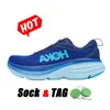 Hoka One Bondi 8 Buty swobodne buty męskie Triple Black White Free People Summer Song Antracyt Castlerock Goblin Blue Men Men Designer Treakers Treakers