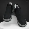 Boots Style Comfortable Winter High-top Snow Casual Cotton Non-slip Warm Men's Trendy Sports Solid Color