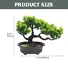 Decoratieve bloemen kunstmatige dennen potten kleine bonsai boom faux planten groene neppot diy