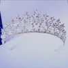 Lüks Barok Rhinestone Başlıkları Gelin Taç ve Tiaras Moda Kristalleri Temiz Altın Yeşil Mavi Prenses Düğün Aksesuarları Brithday Party Kafa Dekorasyonları