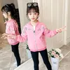 Vestes Bébés Filles Veste Chaude Automne Enfants Parka Manteaux Automne Enfant Tops Vêtements Printemps 7 8 9 10 À 12 Ans Toddler Zipper Rose Survêtement