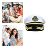 Berets Adult Hat For Role Play Women Men Party Props Marine Cap With Badge Stage Performances Costume Headdress