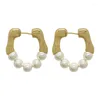 Stud Earrings Pearl European And American Style Personality Fashion Ms Girl Travel Wedding Accessories Wholesale