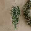 Decoratieve bloemen 1 boeket uitstekende hangende kunstmatige groene eucalyptus wijnstok faux rattan 5 gevorkte herbruikbaar