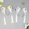 Fermagli per capelli Fascia per animali Cosplay Orecchio Panda Fasce per ragazza Diademi con nappe