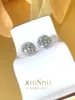 Stud Earrings Light Luxury Four Claw Female Simulation Diamond Artificial Super Flash Imported High Carbon