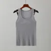 Camisoles & Tanks Women's Summer Sleeveless Casual Knitted Tops Basic Loose Solid Color Shirts Tank Back Cut Top Women