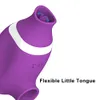 Vibrators 2 in 1 clit sucker vibrator voor vrouwen zuigen likken dubbele stimulatie tepels massagers tong seks speelgoed vrouwelijk volwassen 230413